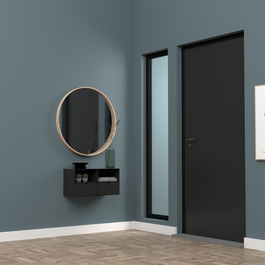 Sienai stiprināms naktsgaldiņš BEKIM, melns