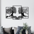 Sienas dekorācija 116x71 cm Dzīvības koks metāls
