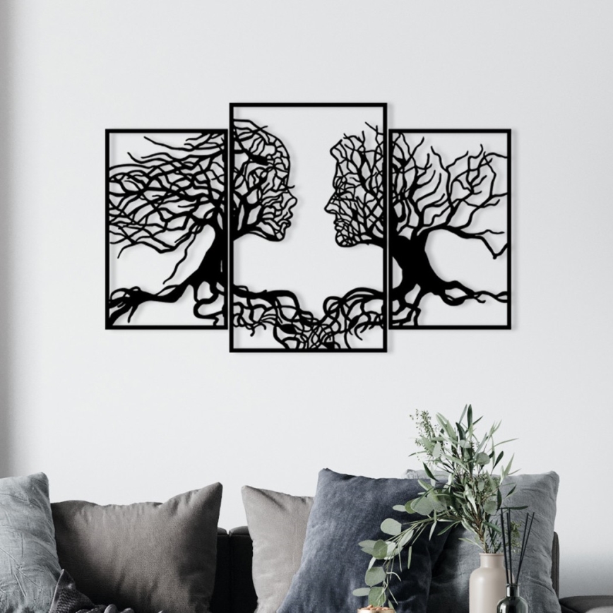 Sienas dekorācija 116x71 cm Dzīvības koks metāls