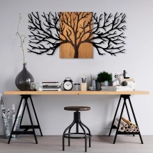 Sienas dekorācija 150x70 cm koks koks/metāls
