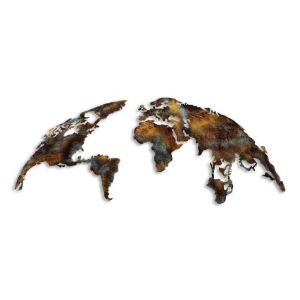 Sienas dekorācija 2 gab. 150x59 cm planēta metāls