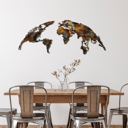 Sienas dekorācija 2 gab. 150x59 cm planēta metāls