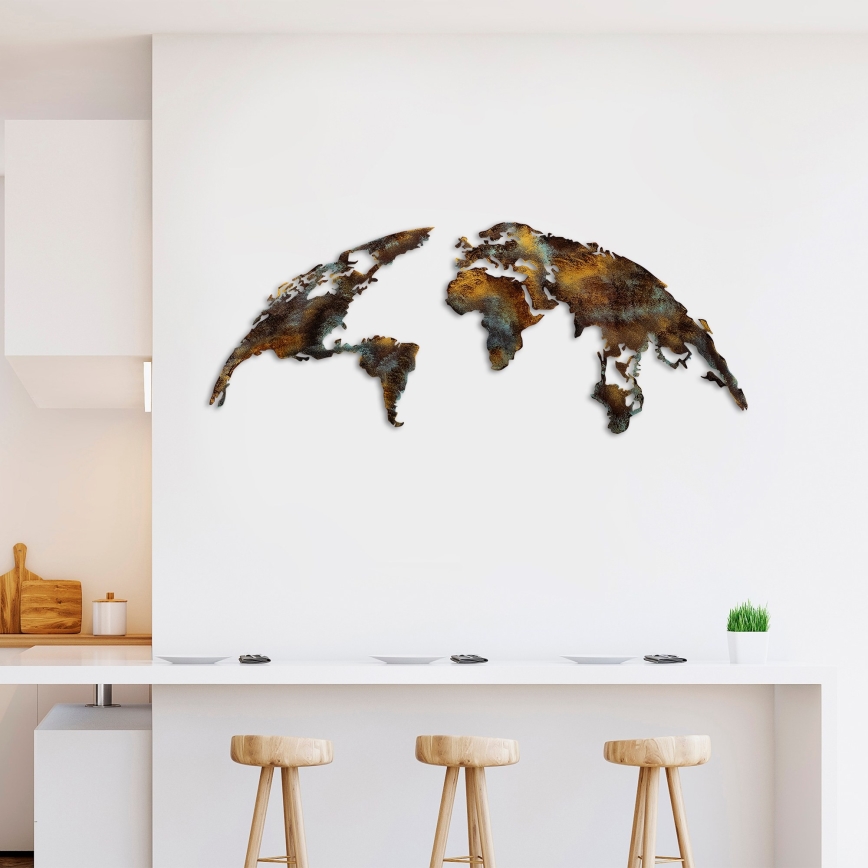 Sienas dekorācija 2 gab. 150x59 cm planēta metāls