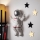 Sienas dekorācija 47x35 cm astronauts sudraba