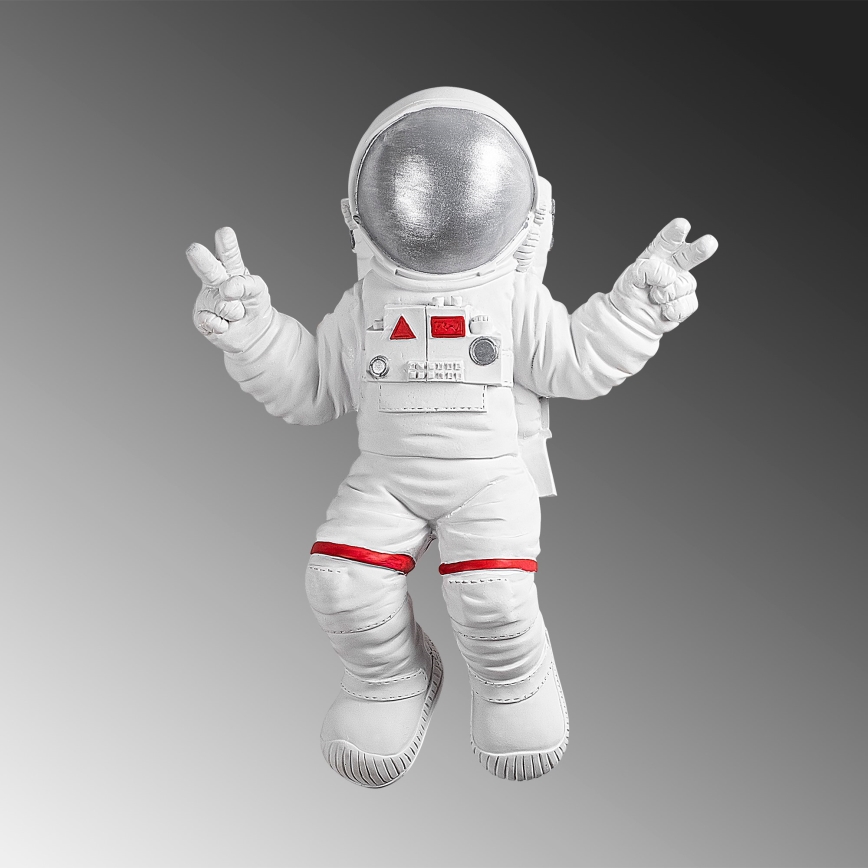Sienas dekorācija 47x35 cm astronauts sudraba