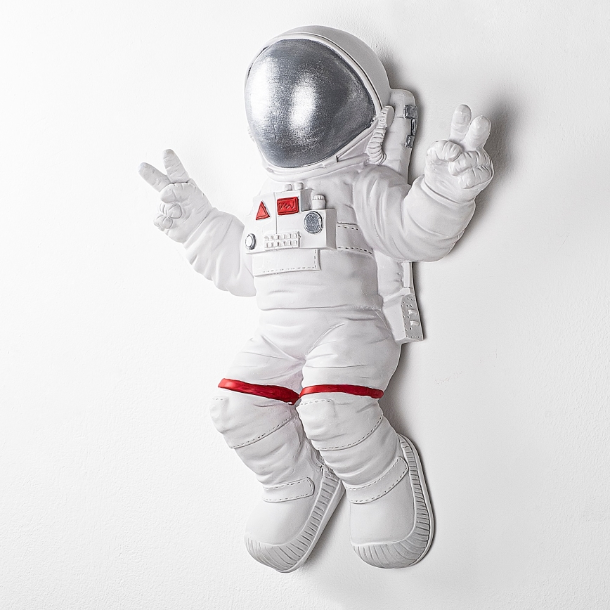 Sienas dekorācija 47x35 cm astronauts sudraba