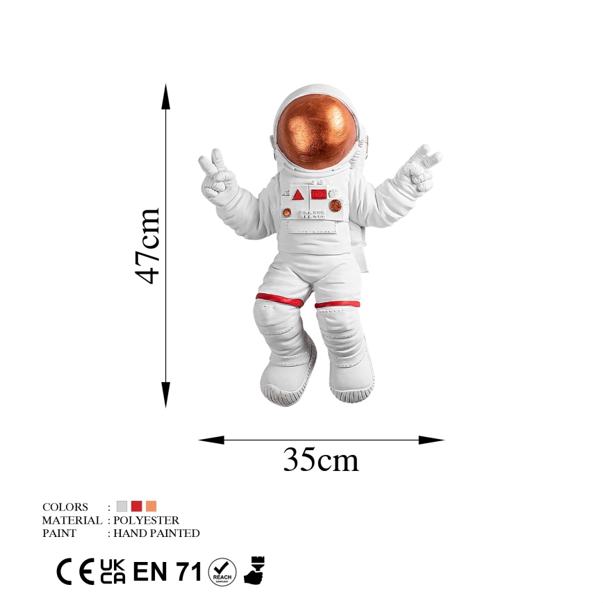 Sienas dekorācija 47x35 cm astronauts varš