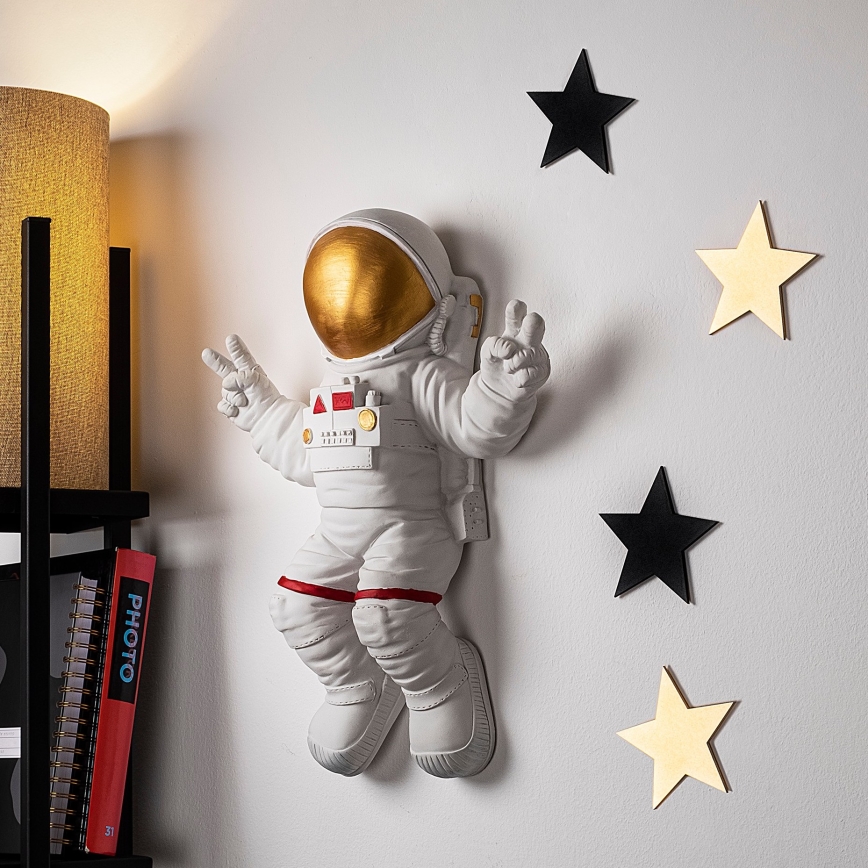 Sienas dekorācija 47x35 cm astronauts zelta