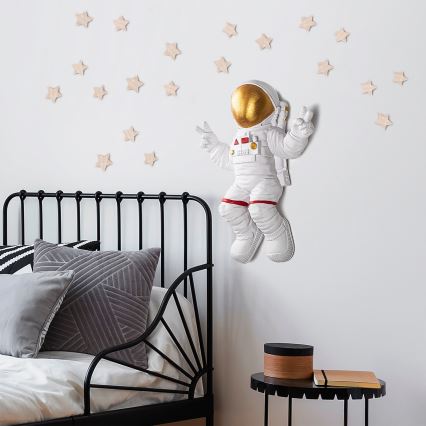 Sienas dekorācija 47x35 cm astronauts zelta
