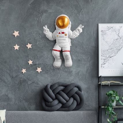 Sienas dekorācija 47x35 cm astronauts zelta