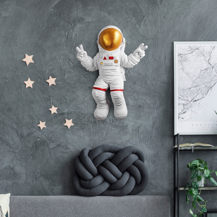 Sienas dekorācija 47x35 cm astronauts zelta