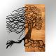 Sienas dekorācija 47x58 cm Dzīvības koks koks/metāls