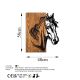 Sienas dekorācija 48x58 cm zirgs koks/metāls