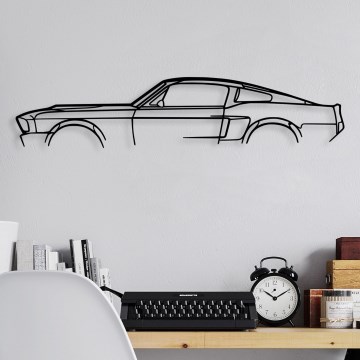 Sienas dekorācija 70x15 cm auto metāls