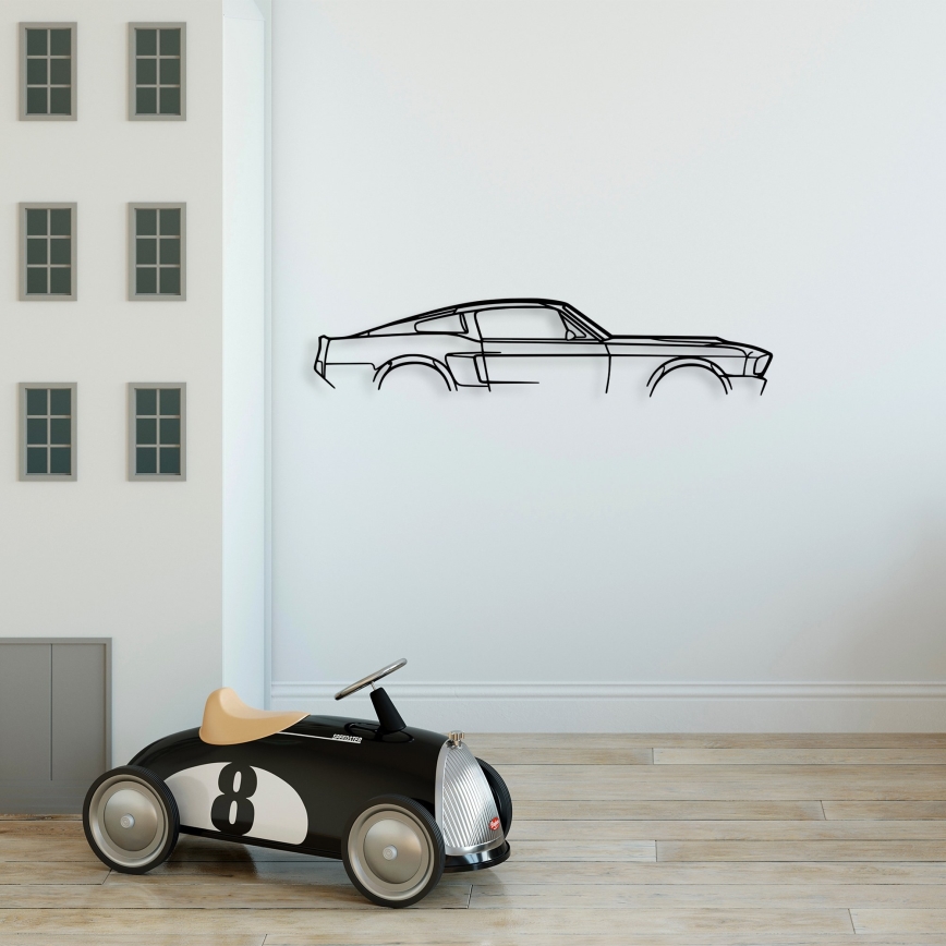 Sienas dekorācija 70x15 cm auto metāls