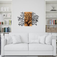 Sienas dekorācija 85x58 cm koks koks/metāls