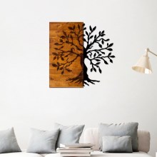 Sienas dekors 58x58 cm koks/metāls