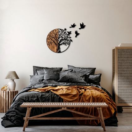 Sienas dekors 71x92 cm koks/metāls