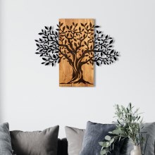 Sienas dekors 72x58 cm koks/metāls
