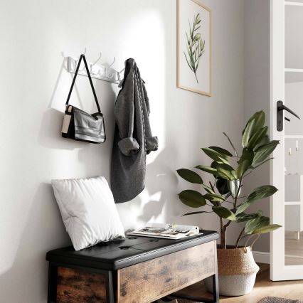 Sienas drēbju pakaramais KATE balts