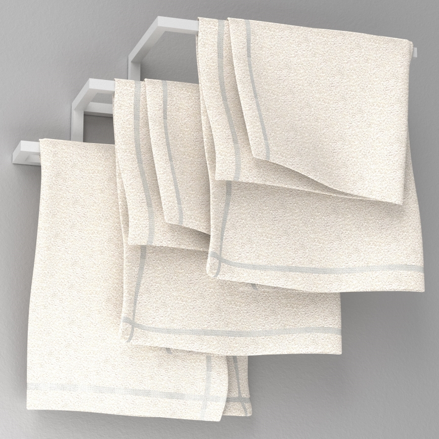 Sienas dvieļu turētājs 19x58 cm balts