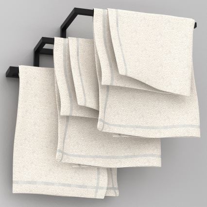 Sienas dvieļu turētājs 19x58 cm melns