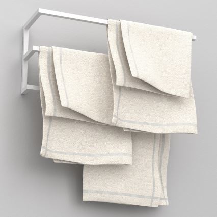 Sienas dvieļu turētājs 25x60 cm balts