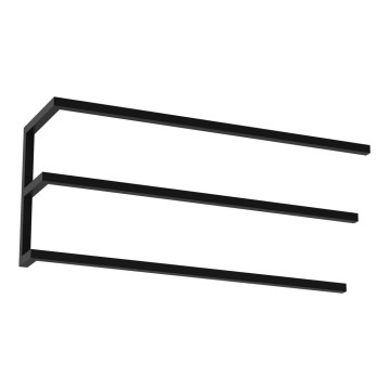 Sienas dvieļu turētājs 25x60 cm melns