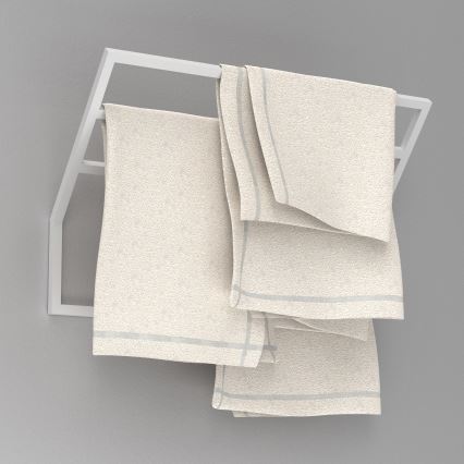 Sienas dvieļu turētājs 37x60 cm balts