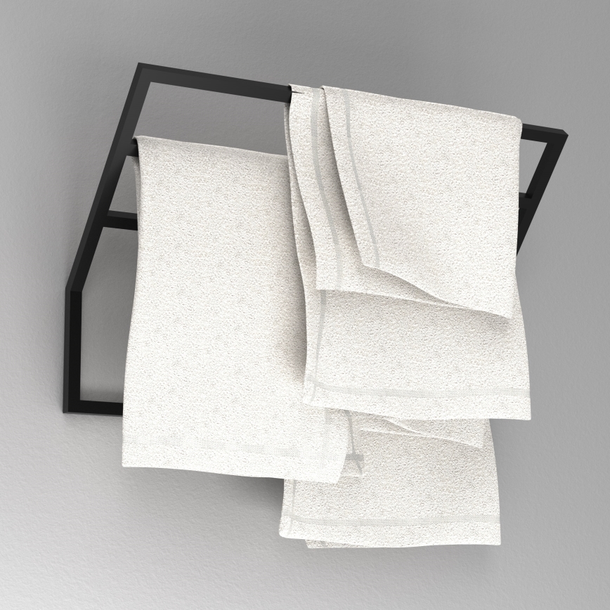 Sienas dvieļu turētājs 37x60 cm melns