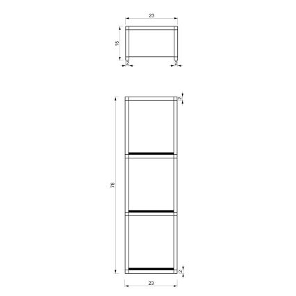 Sienas dvieļu turētājs 78x23 cm, balts