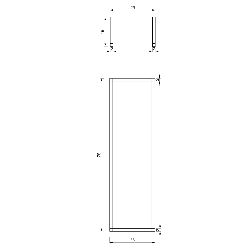 Sienas dvieļu turētājs 78x23 cm melns