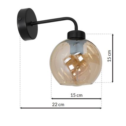 Sienas gaisma SOFIA 1xE27/60W/230V brūns
