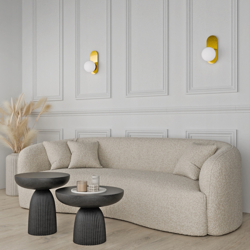 Sienas gaismeklis 1x E27, 40 W, 230 V, zelta/baltā apdare