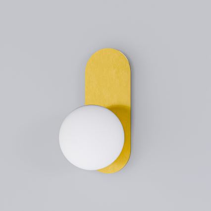 Sienas gaismeklis 1x E27, 40 W, 230 V, zelta/baltā apdare