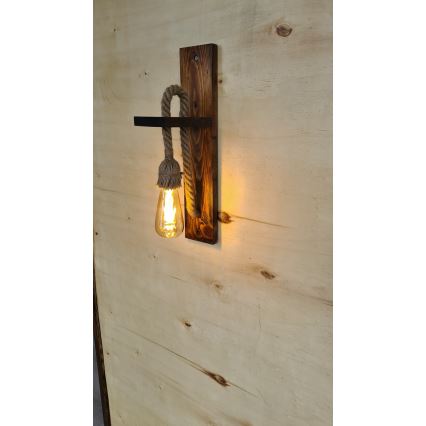 Sienas gaismeklis AHSAP 1xE27/40W/230V priede/valrieksts
