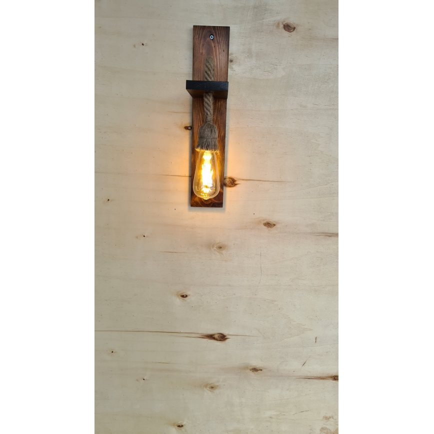 Sienas gaismeklis AHSAP 1xE27/40W/230V priede/valrieksts