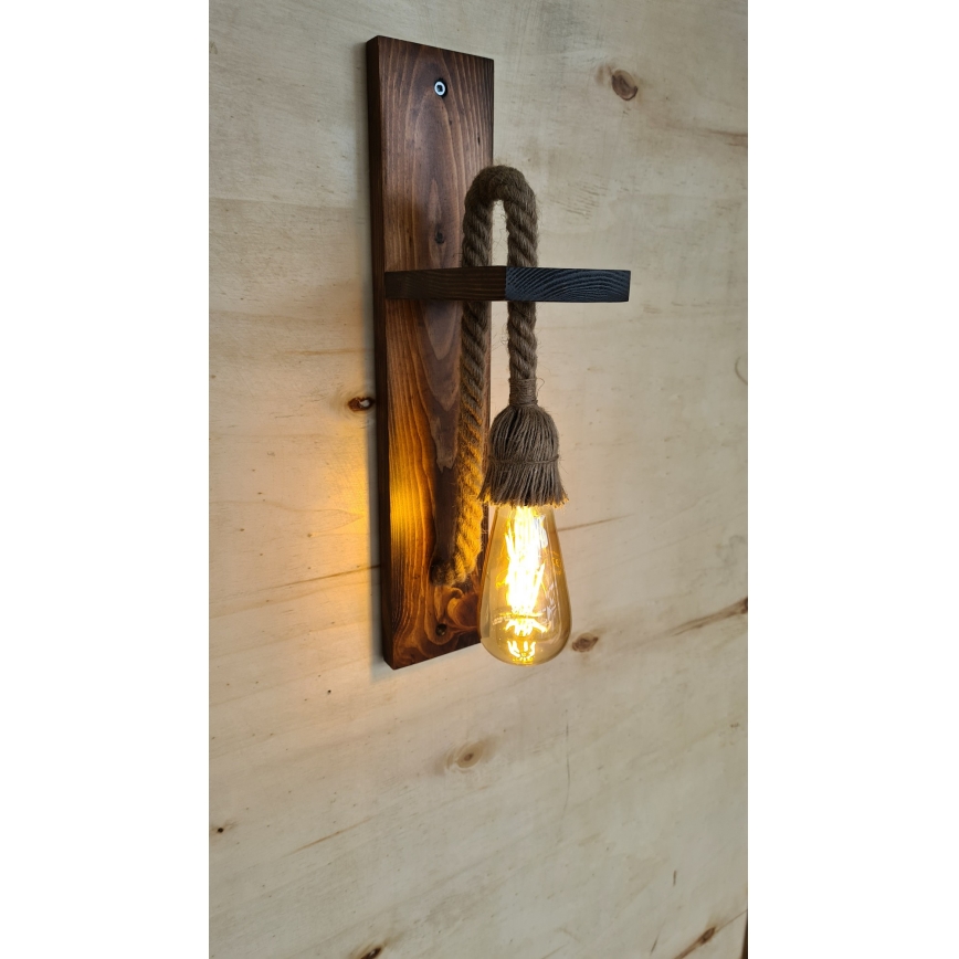 Sienas gaismeklis AHSAP 1xE27/40W/230V priede/valrieksts