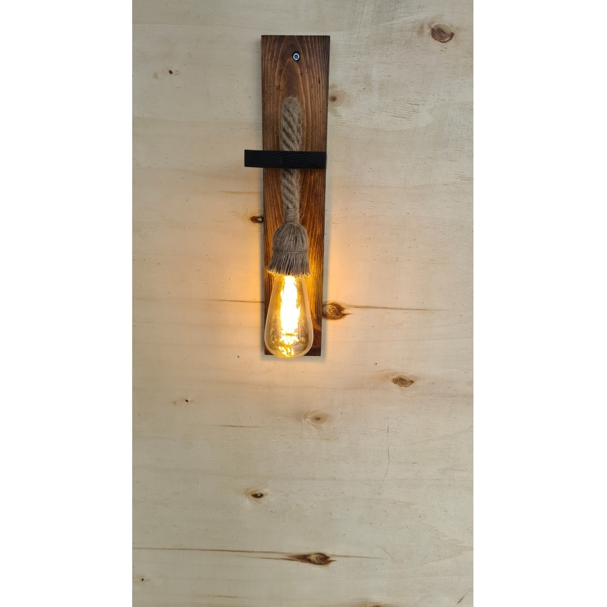 Sienas gaismeklis AHSAP 1xE27/40W/230V priede/valrieksts