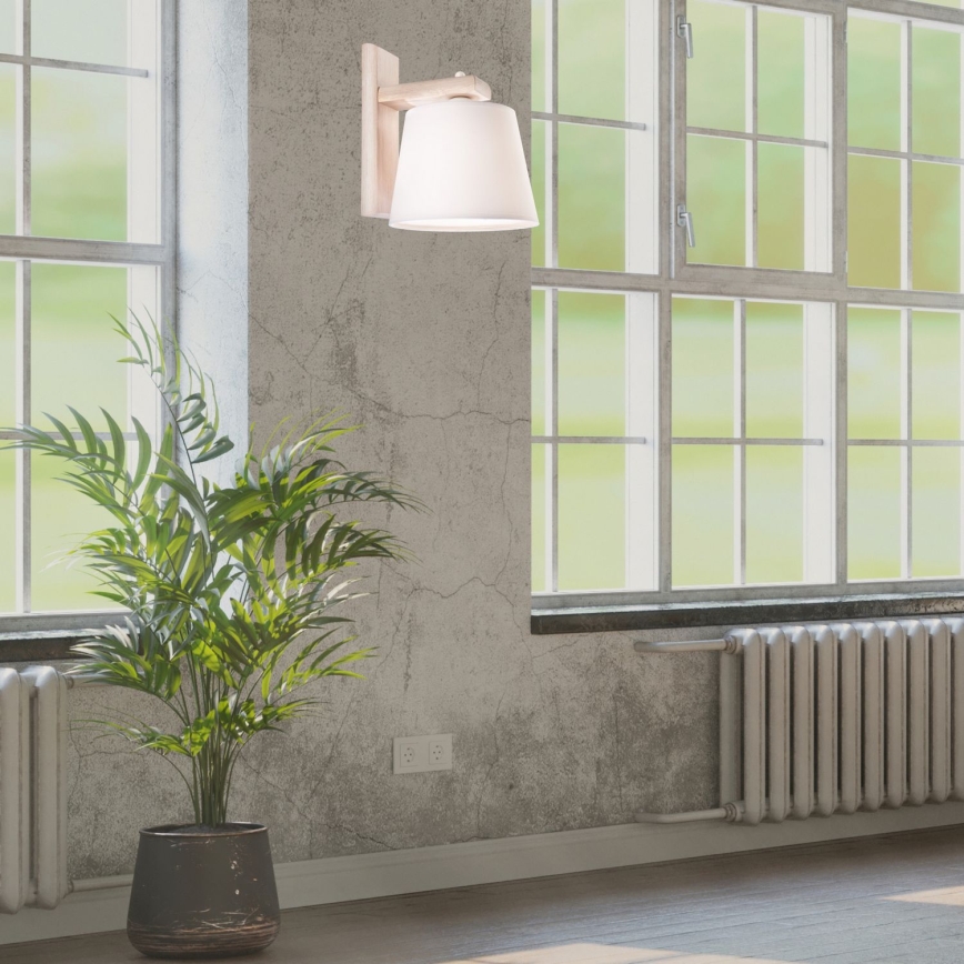 Sienas gaismeklis AIDA 1xE27/60W/230V ozols