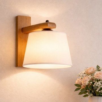 Sienas gaismeklis AIDA 1xE27/60W/230V ozols