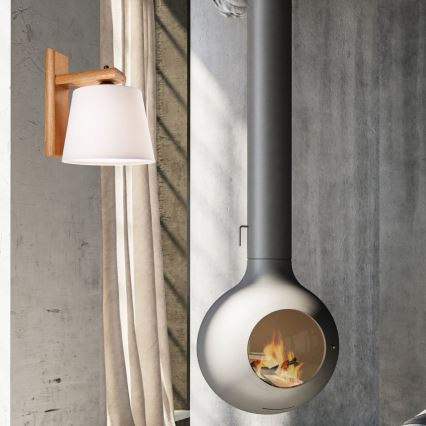 Sienas gaismeklis AIDA 1xE27/60W/230V ozols