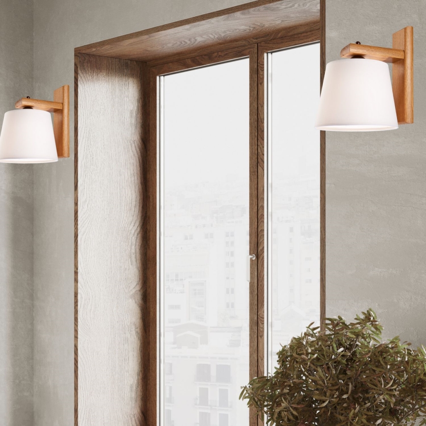 Sienas gaismeklis AIDA 1xE27/60W/230V ozols