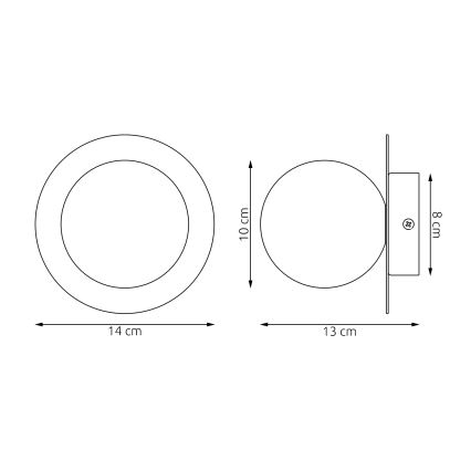 Sienas gaismeklis AMERICANA 1xG9/8W/230V pelēks