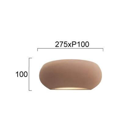 Sienas gaismeklis ANITA 1xE27/20W/230V brūns