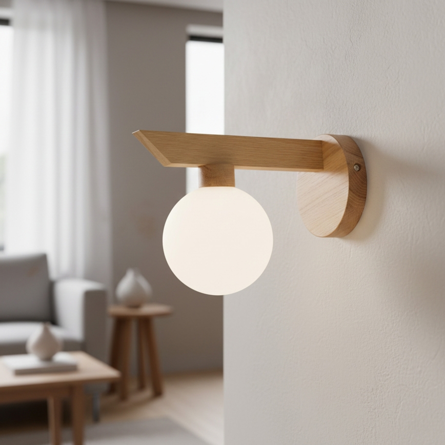 Sienas gaismeklis ANTONIO 1xG9/5W/230V ozols/balts