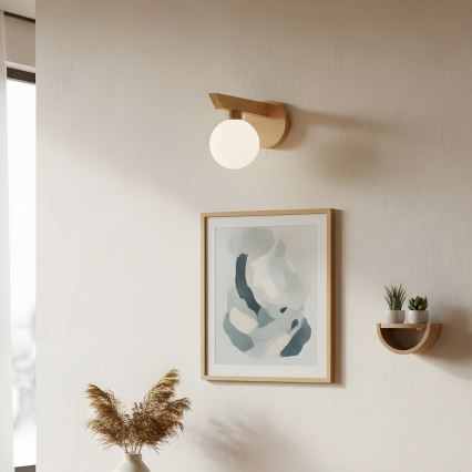 Sienas gaismeklis ANTONIO 1xG9/5W/230V ozols/balts