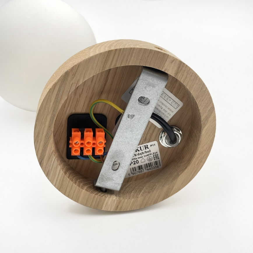 Sienas gaismeklis ANTONIO 1xG9/5W/230V ozols/balts