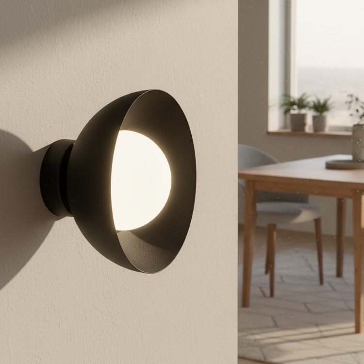 Sienas gaismeklis BIBI 1xG9/8W/230V melns