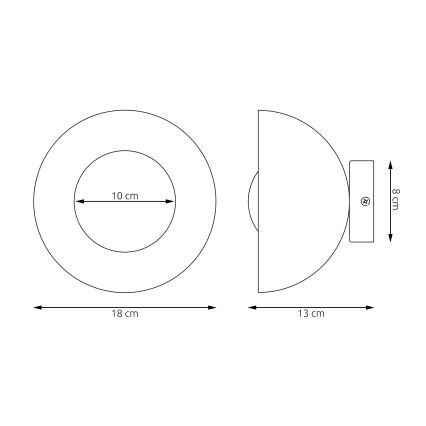 Sienas gaismeklis BIBI 1xG9/8W/230V melns